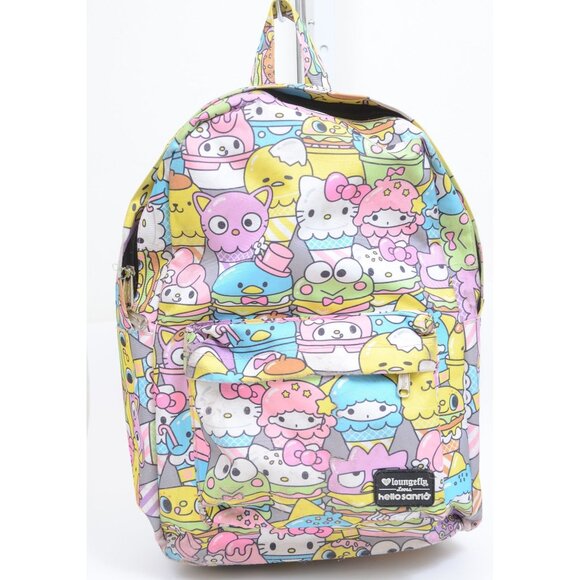 Loungefly X Hello Kitty Sanrio Food Ice Cream Cones Denim Backpack Graphics - Picture 2 of 8
